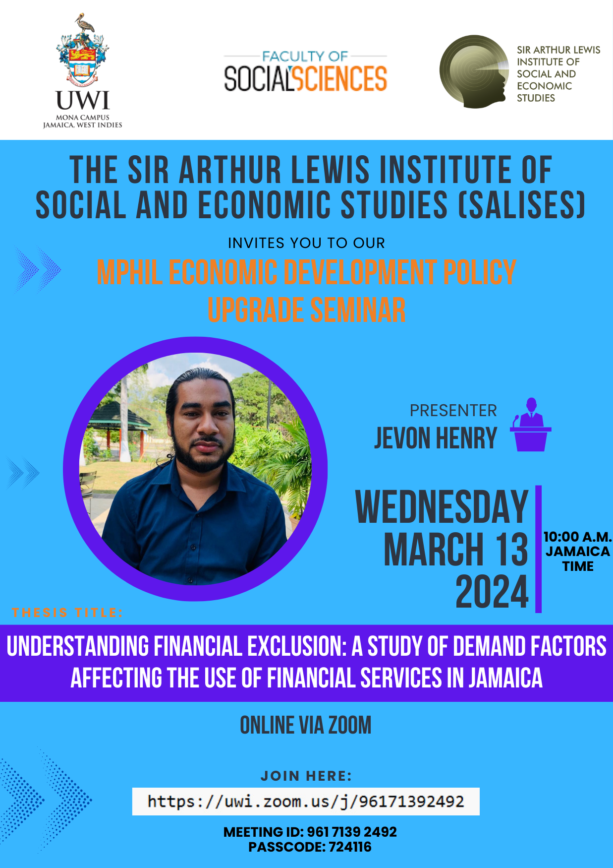Mphil upgrade seminar jevon henry salises regional
